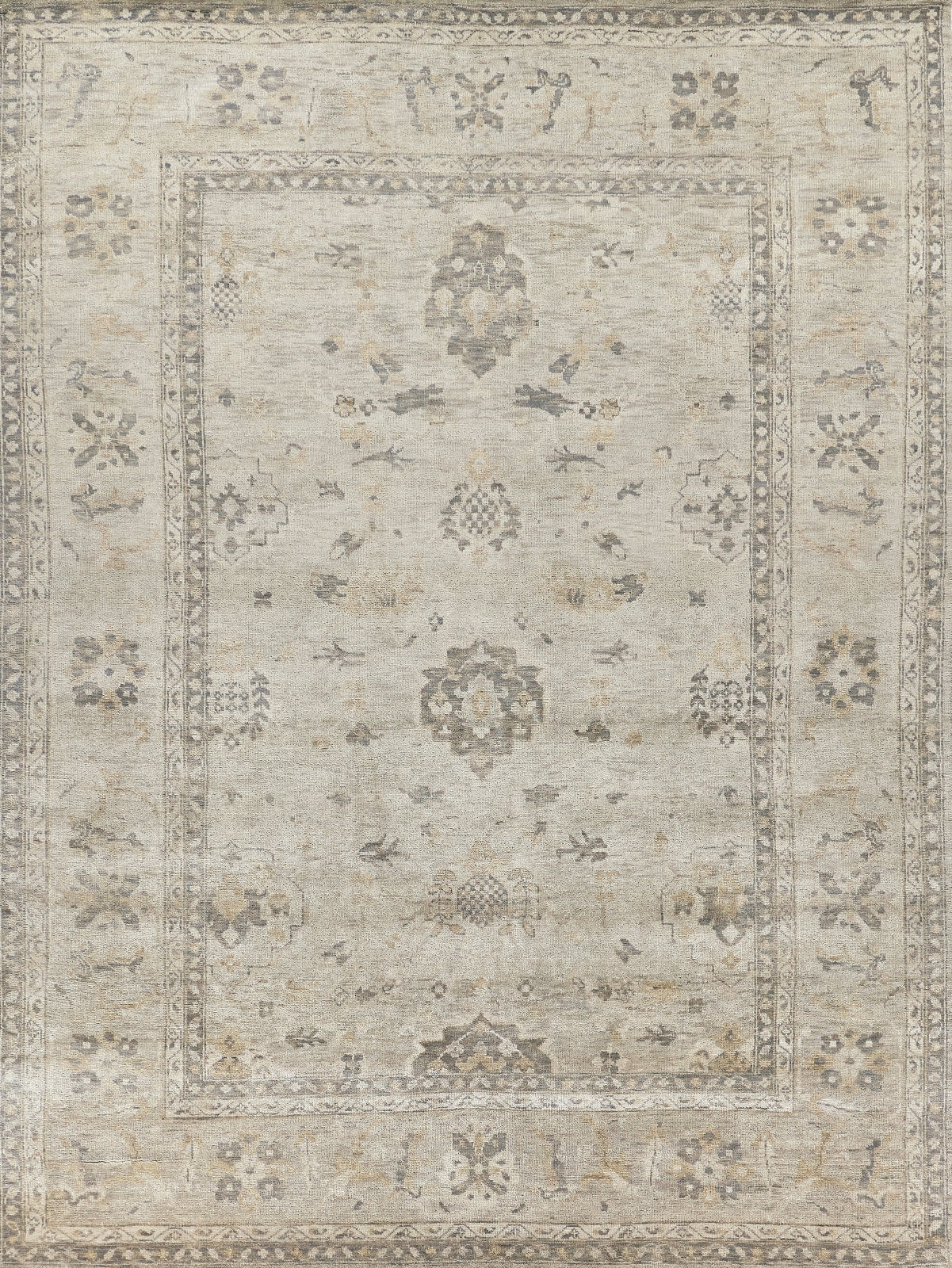 Exquisite Rugs Antique Weave Oushak 3420 Ivory/Brown Area Rug