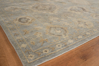 Exquisite Rugs Antique Weave Oushak 3421 Light Blue Area Rug Corner Image