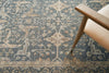 Exquisite Rugs Antique Weave Oushak 3422 Blue Area Rug Lifestyle Image Feature