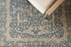 Exquisite Rugs Antique Weave Oushak 3422 Blue Area Rug Detail Image