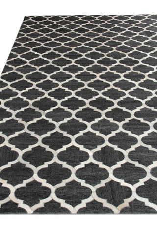 Exquisite Rugs Berlin 3423 Charcoal/Ivory Area Rug by The Met Closeup Image