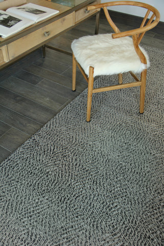Exquisite Rugs Woven Earth 3426 Silver Area Rug Lifestyle Image Feature