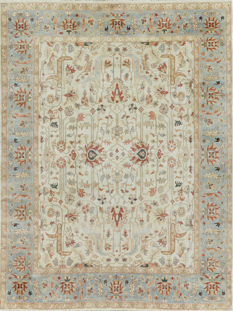 Exquisite Rugs Antique Weave Serapi 3447 Ivory/Light Blue Area Rug main image