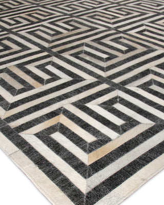 Exquisite Rugs Berlin 3455 Charcoal/Ivory Area Rug by The Met Corner Image