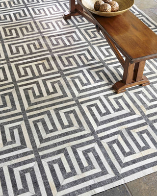 Exquisite Rugs Berlin 3455 Charcoal/Ivory Area Rug by The Met Lifestyle Image Feature