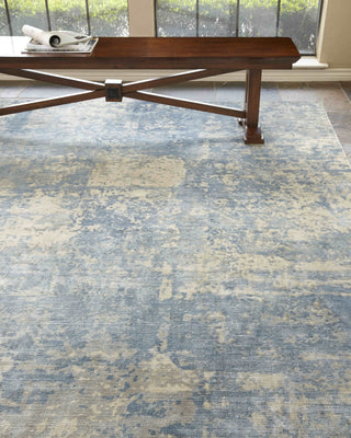 Exquisite Rugs Koda 3461 Blue/Ivory Area Rug Detail Image