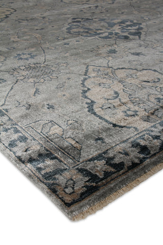Exquisite Rugs Antique Weave Bamboo 3483 Blue/Gray Area Rug Corner Image