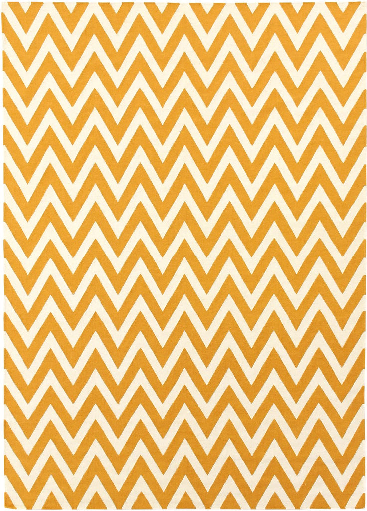 Exquisite Rugs Flatweave 3542 Light Orange/White Area Rug main image
