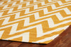 Exquisite Rugs Flatweave 3542 Light Orange/White Area Rug Corner Image