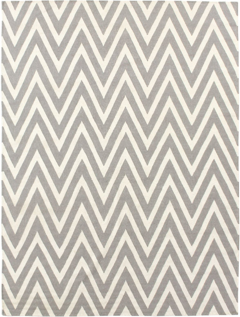 Exquisite Rugs Flatweave 3546 Silver/White Area Rug main image