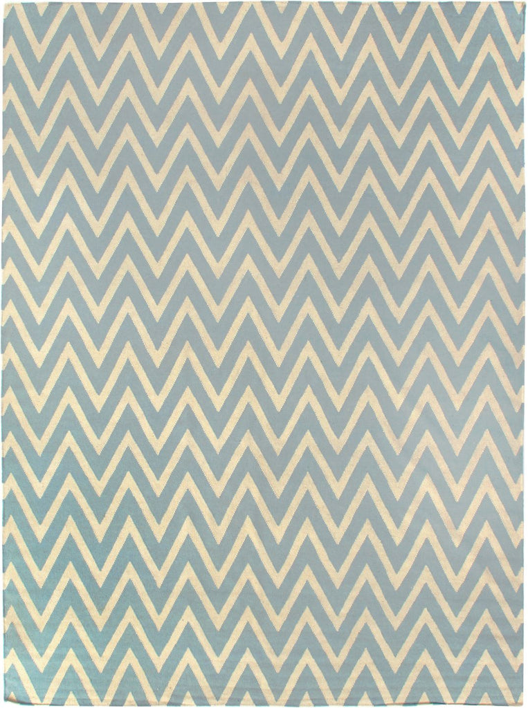 Exquisite Rugs Flatweave 3547 Turquoise/White Area Rug main image
