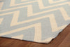 Exquisite Rugs Flatweave 3547 Turquoise/White Area Rug Corner Image