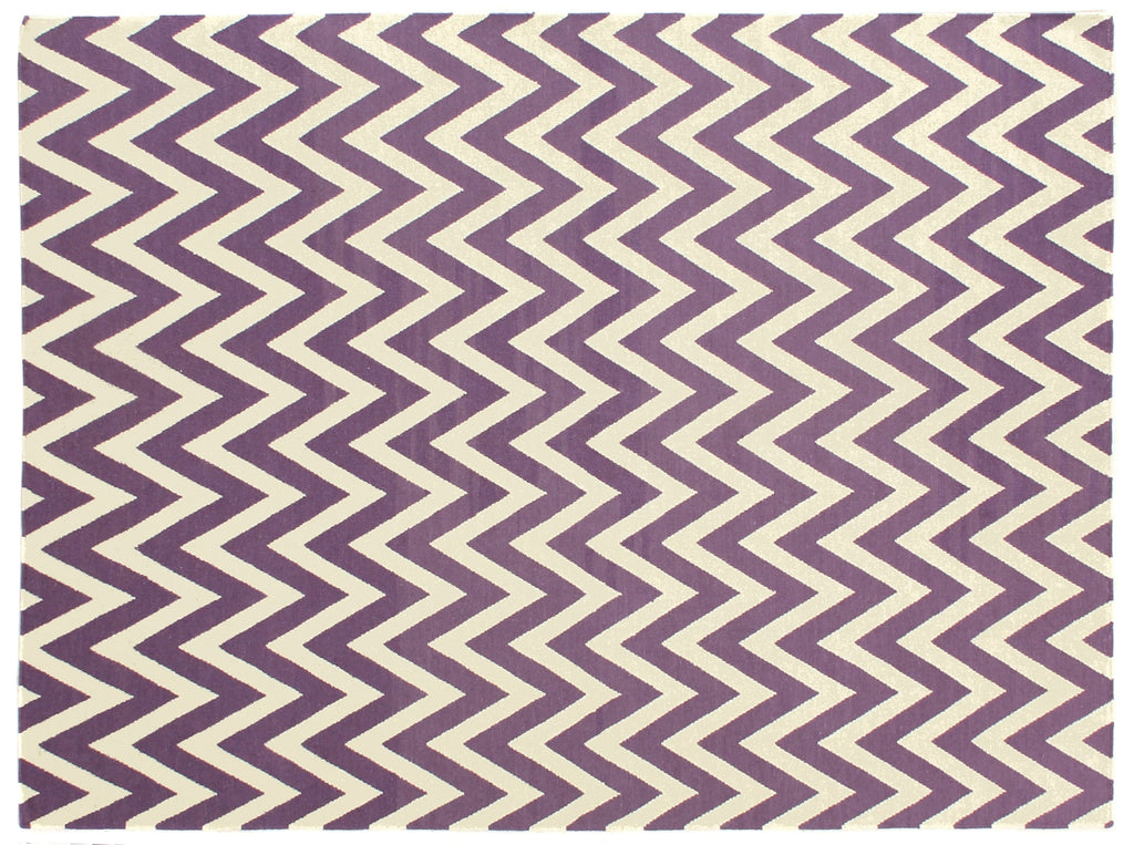 Exquisite Rugs Flatweave 3548 Light Purple/White Area Rug main image