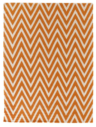 Exquisite Rugs Flatweave 3550 Orange/White Area Rug main image
