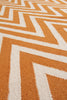 Exquisite Rugs Flatweave 3550 Orange/White Area Rug Lifestyle Image Feature