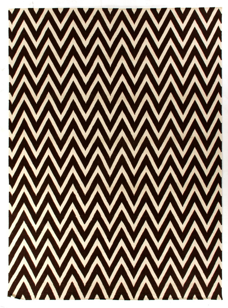 Exquisite Rugs Flatweave 3554 Mahogany/White Area Rug main image