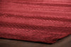 Exquisite Rugs Honeycomb 3596 Red Area Rug Corner Image