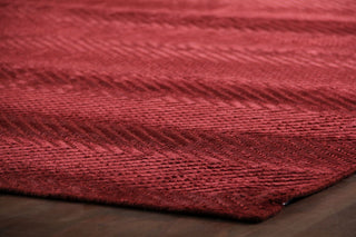 Exquisite Rugs Honeycomb 3596 Red Area Rug Corner Image