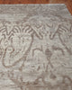 Exquisite Rugs Antique'd Silk 3631 Beige/Light Brown Area Rug Closeup Image