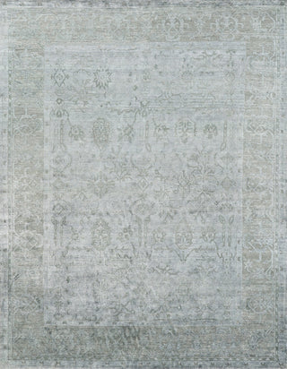 Exquisite Rugs Antique'd Silk 3632 Green/Aqua Area Rug main image