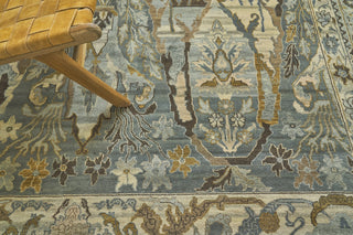 Exquisite Rugs Jurassic 3799 Gray/Light Blue Area Rug Closeup Image