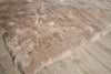 Exquisite Rugs Sheepskin 3839 Taupe Area Rug Corner Image