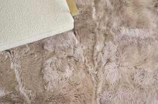 Exquisite Rugs Sheepskin 3839 Taupe Area Rug Lifestyle Image Feature