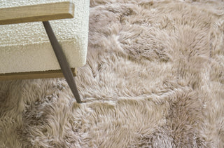 Exquisite Rugs Sheepskin 3839 Taupe Area Rug Detail Image