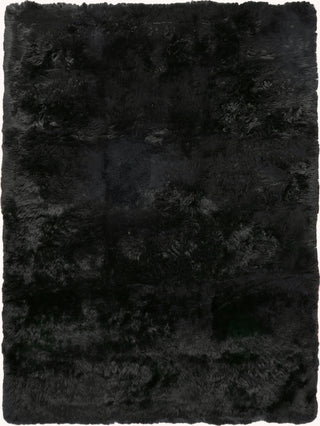 Exquisite Rugs Sheepskin 3843 Black Area Rug