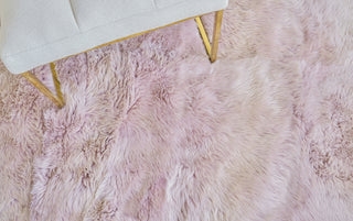 Exquisite Rugs Sheepskin 3846 Blush Area Rug Lifestyle Image Feature