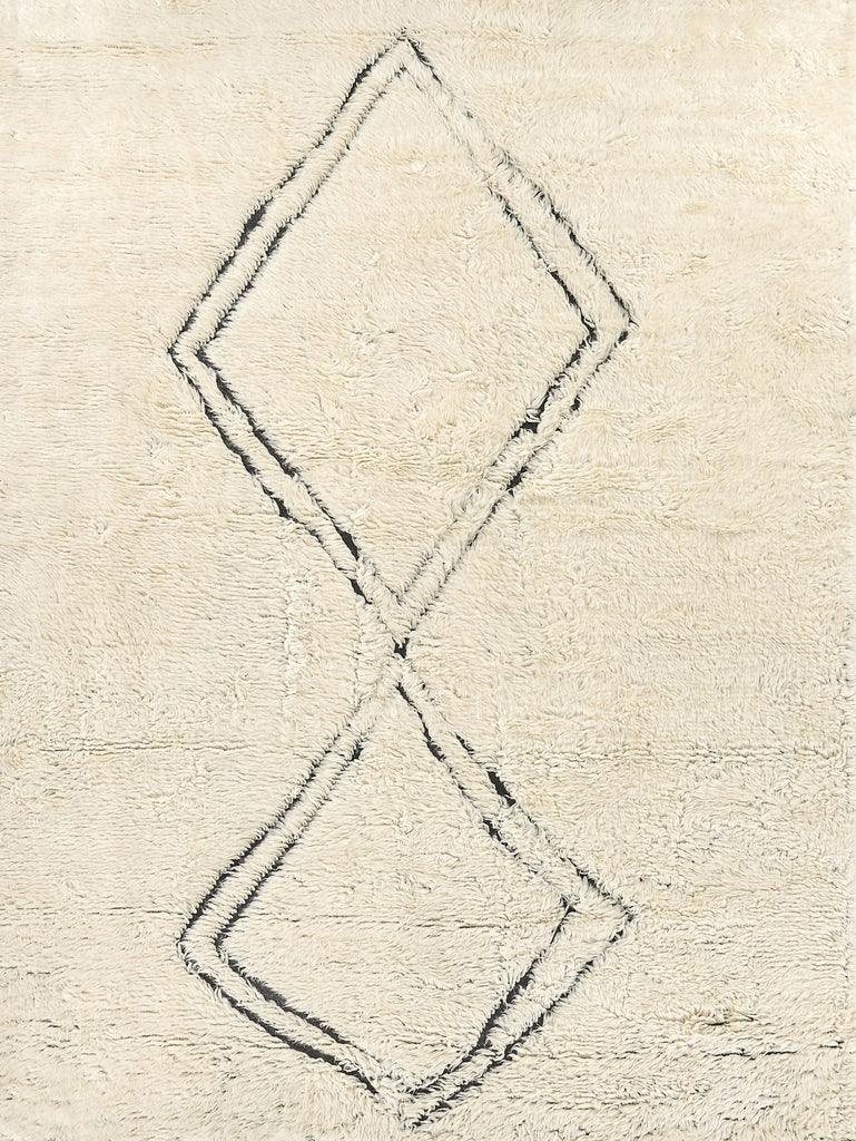 Exquisite Rugs Moroccan 3853 Ivory/Black Area Rug main image