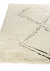 Exquisite Rugs Moroccan 3853 Ivory/Black Area Rug Closeup Image