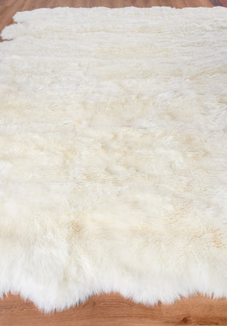 Exquisite Rugs Sheepskin 3855 Ivory Area Rug Closeup Image