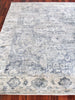 Exquisite Rugs Cassina 3902 Light Silver/Blue Area Rug Closeup Image