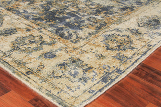 Exquisite Rugs Cassina 3906 Blue/Beige Area Rug Corner Image