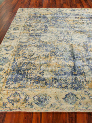 Exquisite Rugs Cassina 3906 Blue/Beige Area Rug Closeup Image