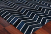 Exquisite Rugs Natural Hide 3921 Blue Area Rug Corner Image