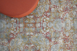Exquisite Rugs Antolini 3942 Green/Rust Area Rug Detail Image