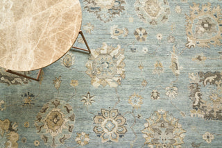 Exquisite Rugs Heirloom 3983 Light Blue/Gold Area Rug Detail Image