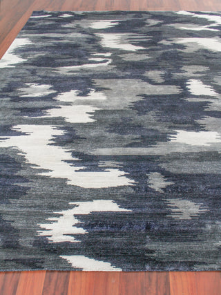 Exquisite Rugs Bamboo Silk 3998 Navy Blue Area Rug Closeup Image