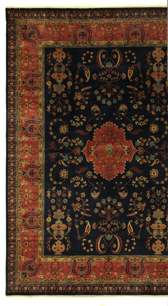 Exquisite Rugs Antique Weave Sarouk 4003 Navy Area Rug main image