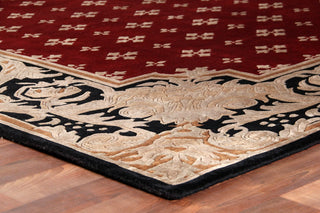 Exquisite Rugs Contemporary 4021 Red Area Rug Corner Image