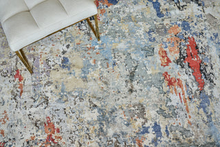 Exquisite Rugs Laureno 4022 Blue/Gray Area Rug Detail Image