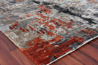 Exquisite Rugs Laureno 4023 Navy/Silver/Rust Area Rug Corner Image