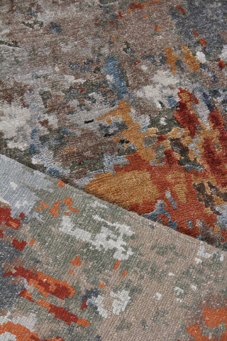 Exquisite Rugs Laureno 4023 Navy/Silver/Rust Area Rug Lifestyle Image Feature