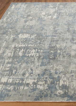 Exquisite Rugs Murano 4029 Silver/Blue Area Rug Closeup Image