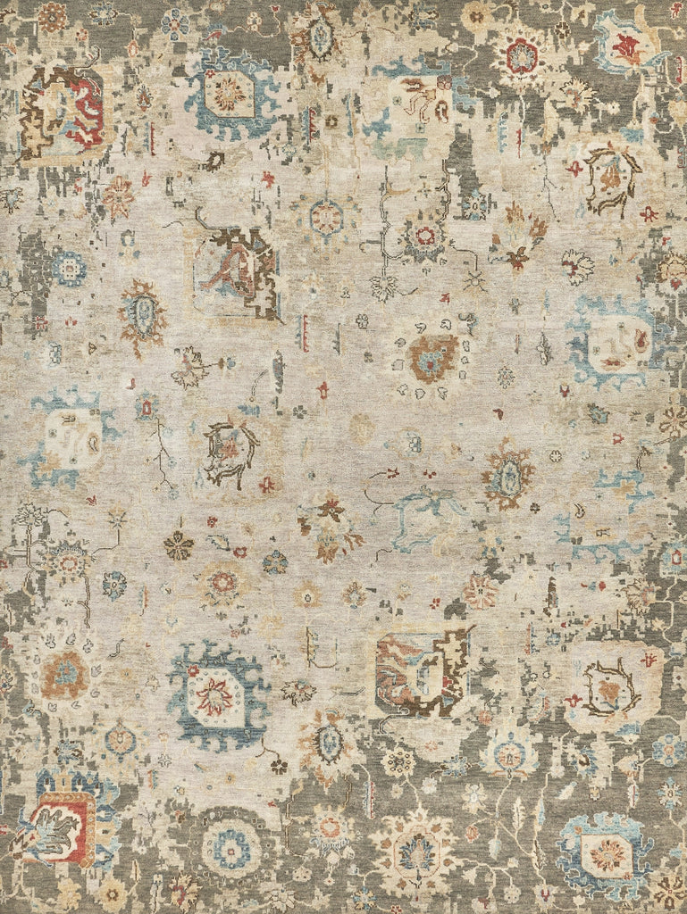 Exquisite Rugs Essex 4032 Tan/Blue/Rust Area Rug main image