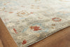 Exquisite Rugs Essex 4032 Tan/Blue/Rust Area Rug Corner Image