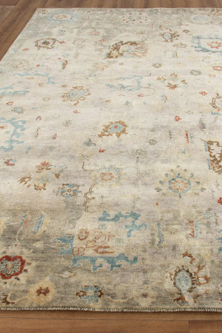 Exquisite Rugs Essex 4032 Tan/Blue/Rust Area Rug Closeup Image