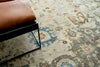 Exquisite Rugs Essex 4032 Tan/Blue/Rust Area Rug Lifestyle Image Feature